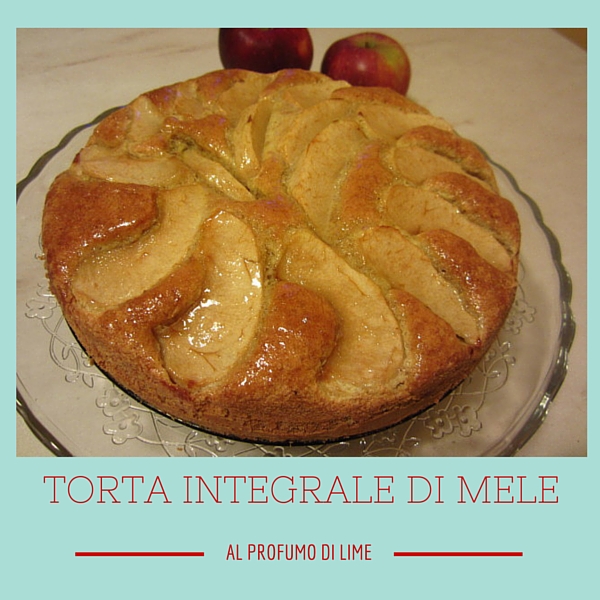 Torta integrale di mele al profumo di lime